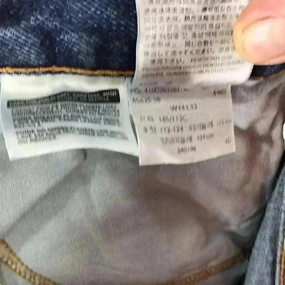 Levis 550 569 Mens 44X32 Relaxed Jeans Black Blue Cotton 5 Pockets Tapered 2 PR - Picture 11 of 12